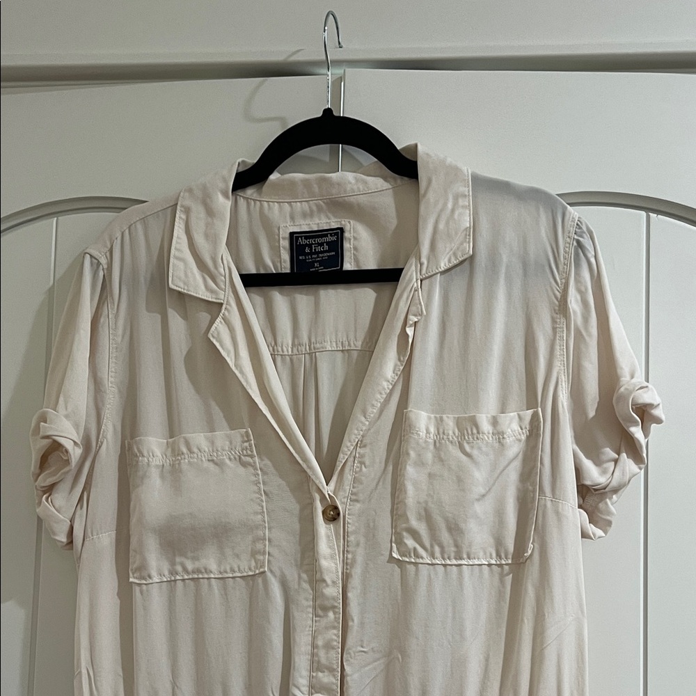 Abercrombie & Fitch Off-White Button-Up Shirt - Picture 3 of 8